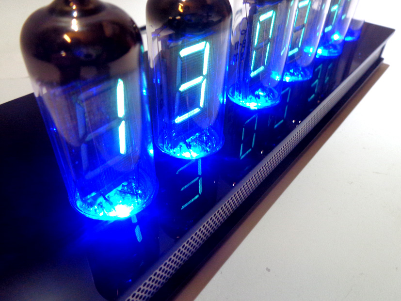 VFD48-USB Powered-Analog-style Unique Round VFD Clock-NIXIE TUBE ERA-NoEnclosure